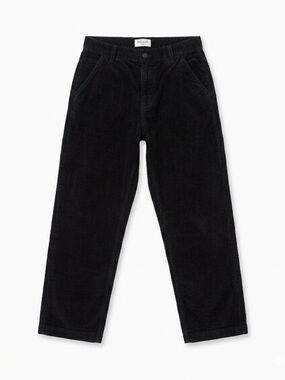 Corduroy Loose Fit Pants - Black